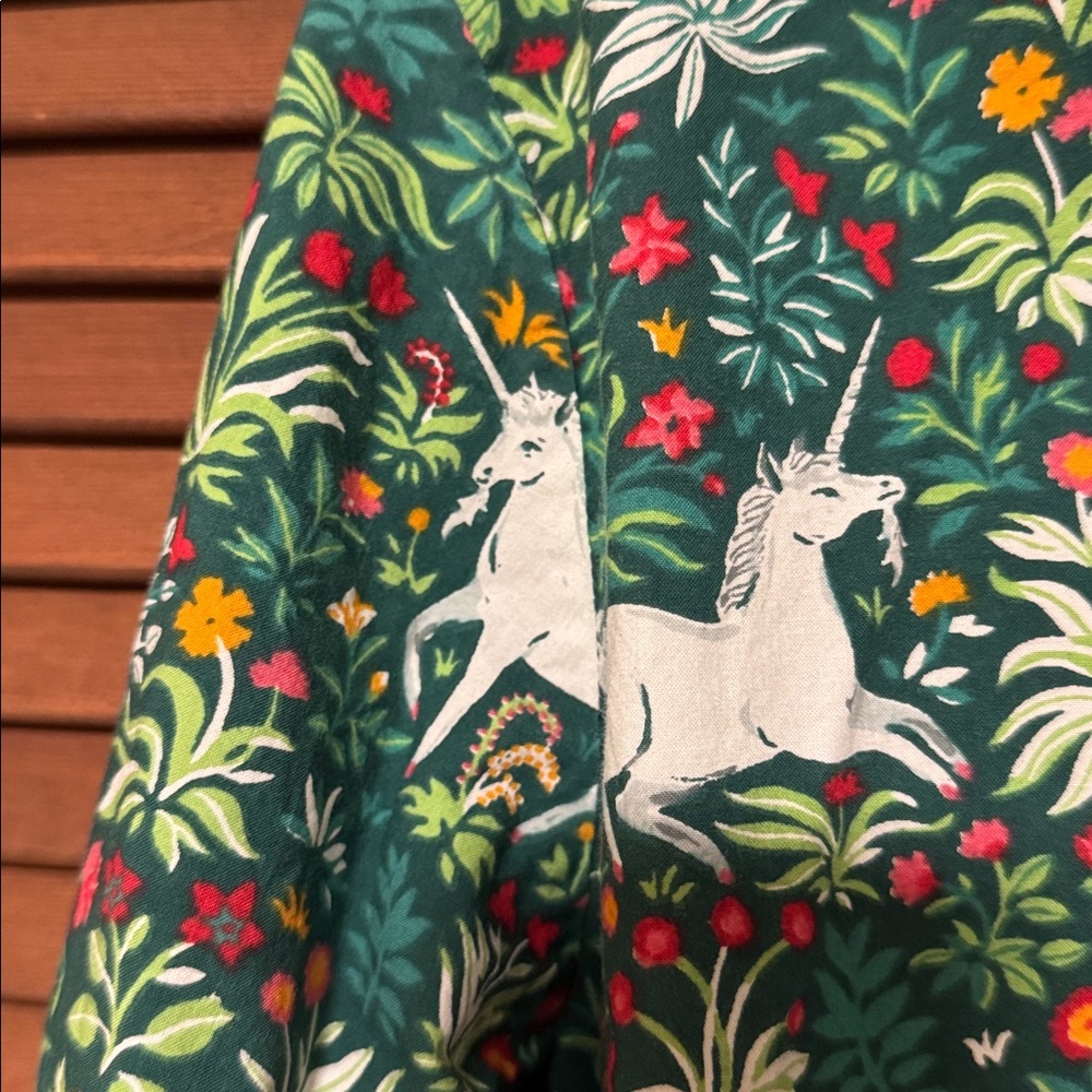Printfresh Juniper Green Unicorn’s Garden Pajama … - image 3